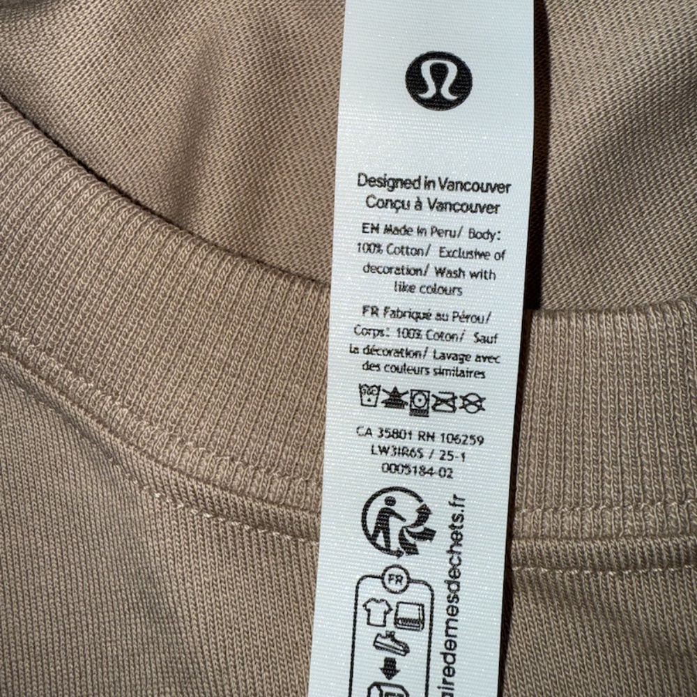 Lululemon Relaxed Fit Cotton Jersey T-Shirt *Graphic (Size 4) in Sheer Oak - Picture 8 of 8